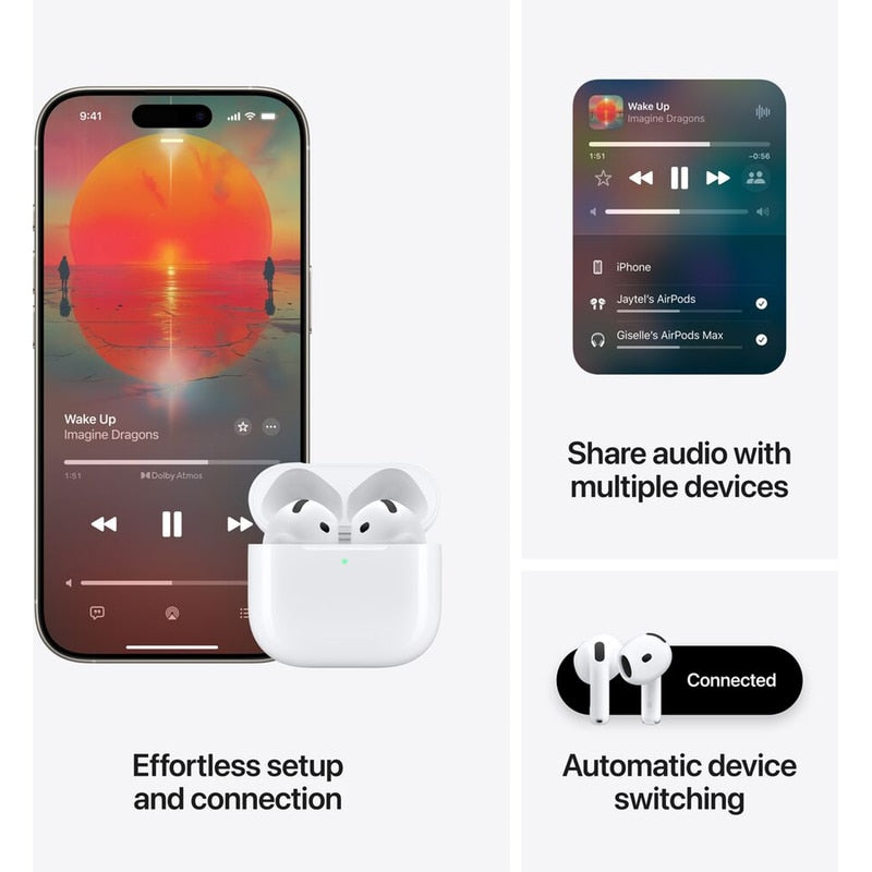 Apple AirPods 4 with Active Noise Cancellation - White