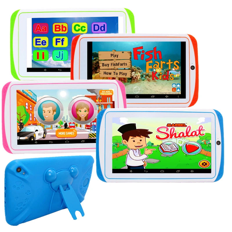 NEW 7 INCH E98 Android 10.0 KID Gift Tablet PC 1GBRAM +16G ROM  With Silicon Bracket Case Dual Camera WIFI