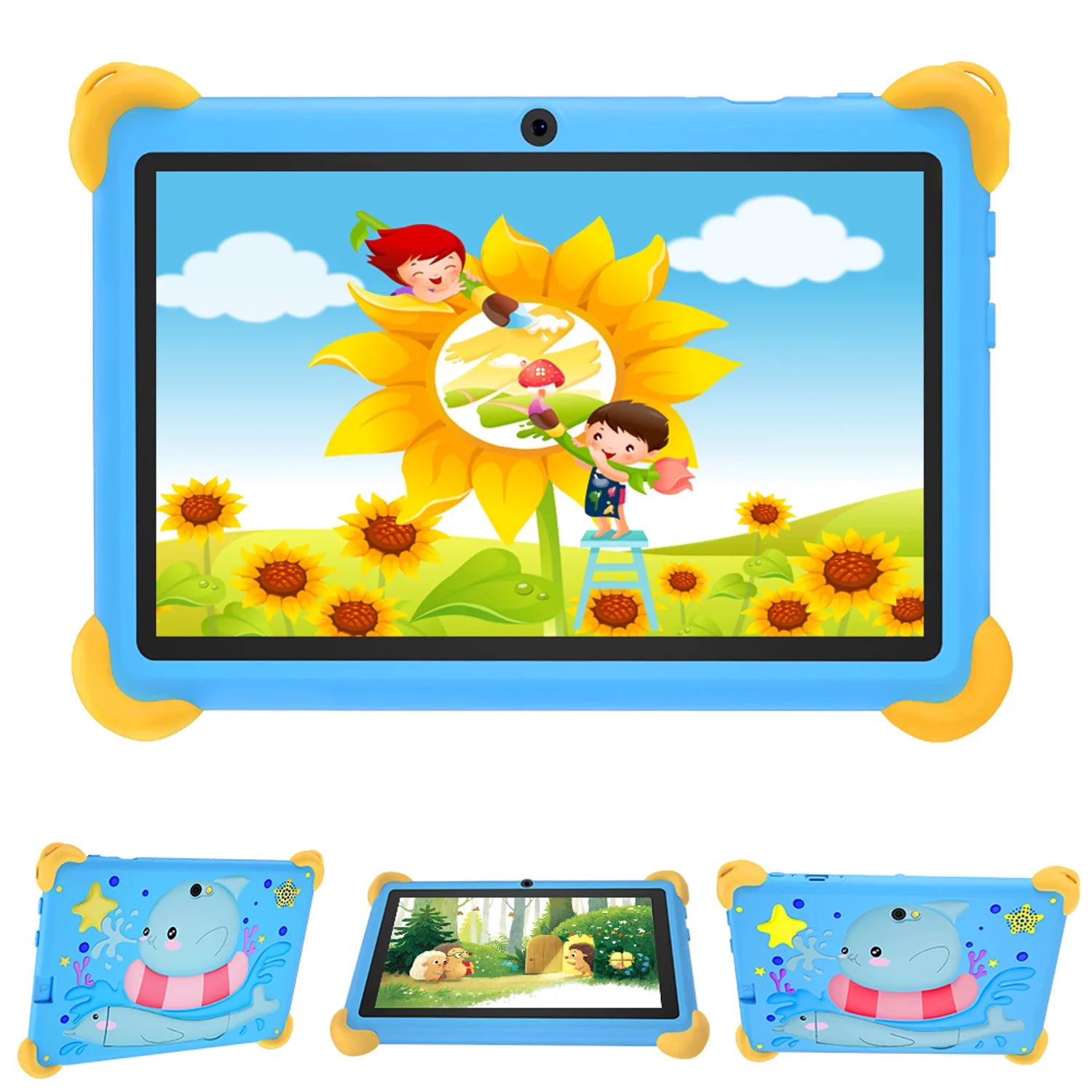 7 Inch 5G Kids' tablets Android Learning Games Pad Kids-Proof protective Case Tablet Quad Core 4GB+64GB ROM Children's best Gift