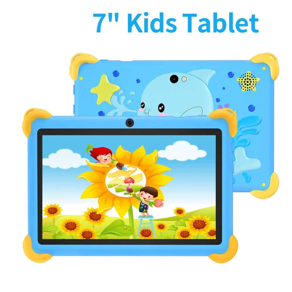 7 Inch 5G Kids' tablets Android Learning Games Pad Kids-Proof protective Case Tablet Quad Core 4GB+64GB ROM Children's best Gift