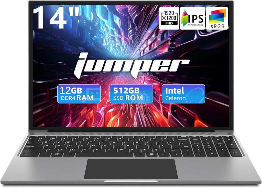 12GB RAM 256GB ROM Laptop PC 14.1  INCH Notebook Ultrabook Windows 11 Laptop PC Intel Celeron Quad Core J3455 CPU