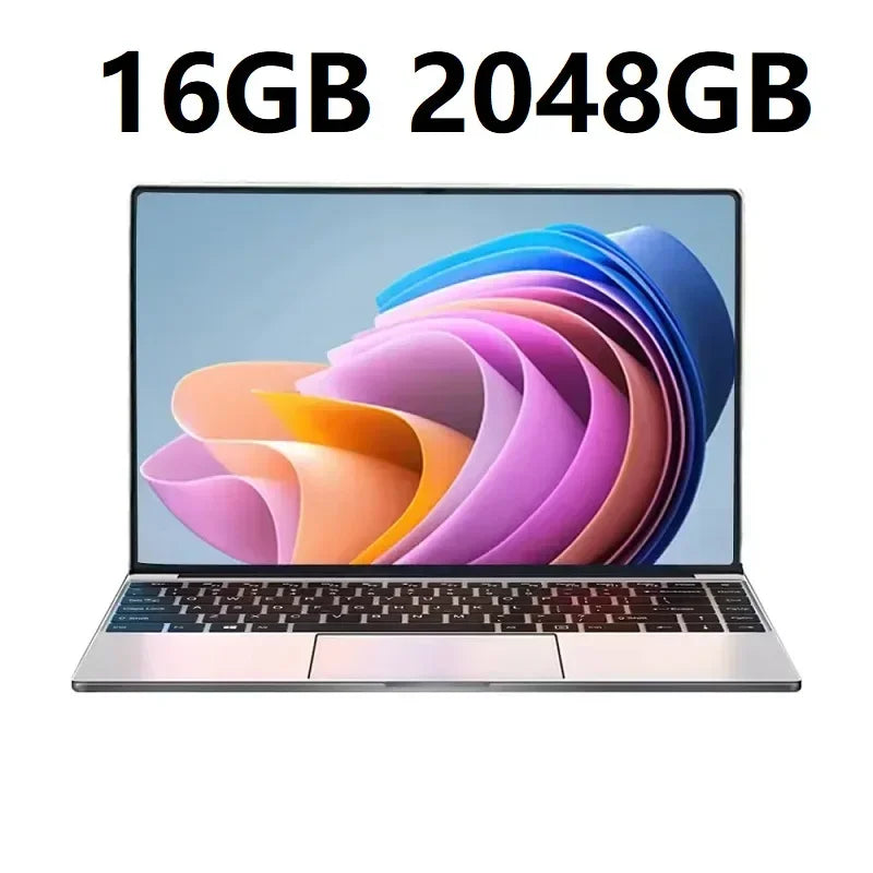 14.1" New Ultra Slim Laptop Computer Portable Windows 11 Intel Core i7-7500U Notebook 12GB RAM  256 GB / 512 GB / 1TB / 2TB SSD Office Study Laptops