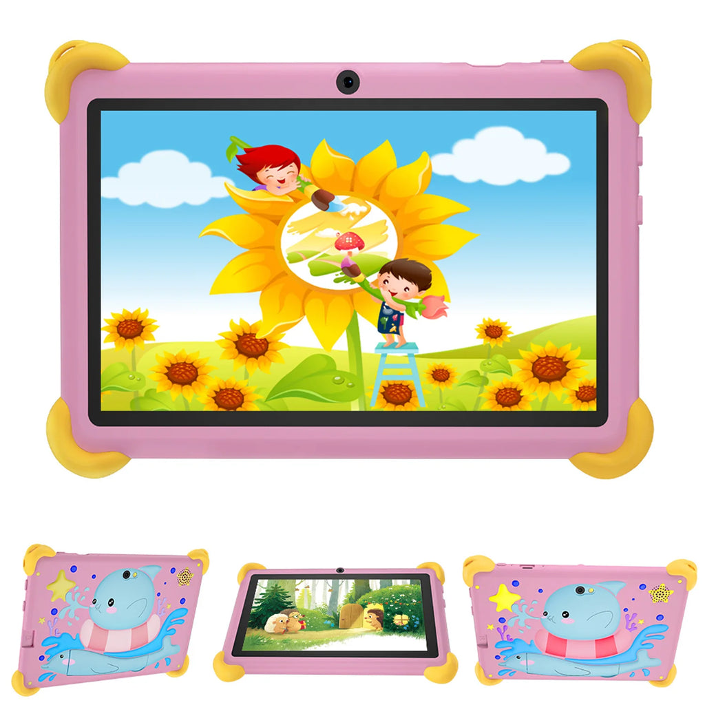 7 Inch 5G Kids' tablets Android Learning Games Pad Kids-Proof protective Case Tablet Quad Core 4GB+64GB ROM Children's best Gift