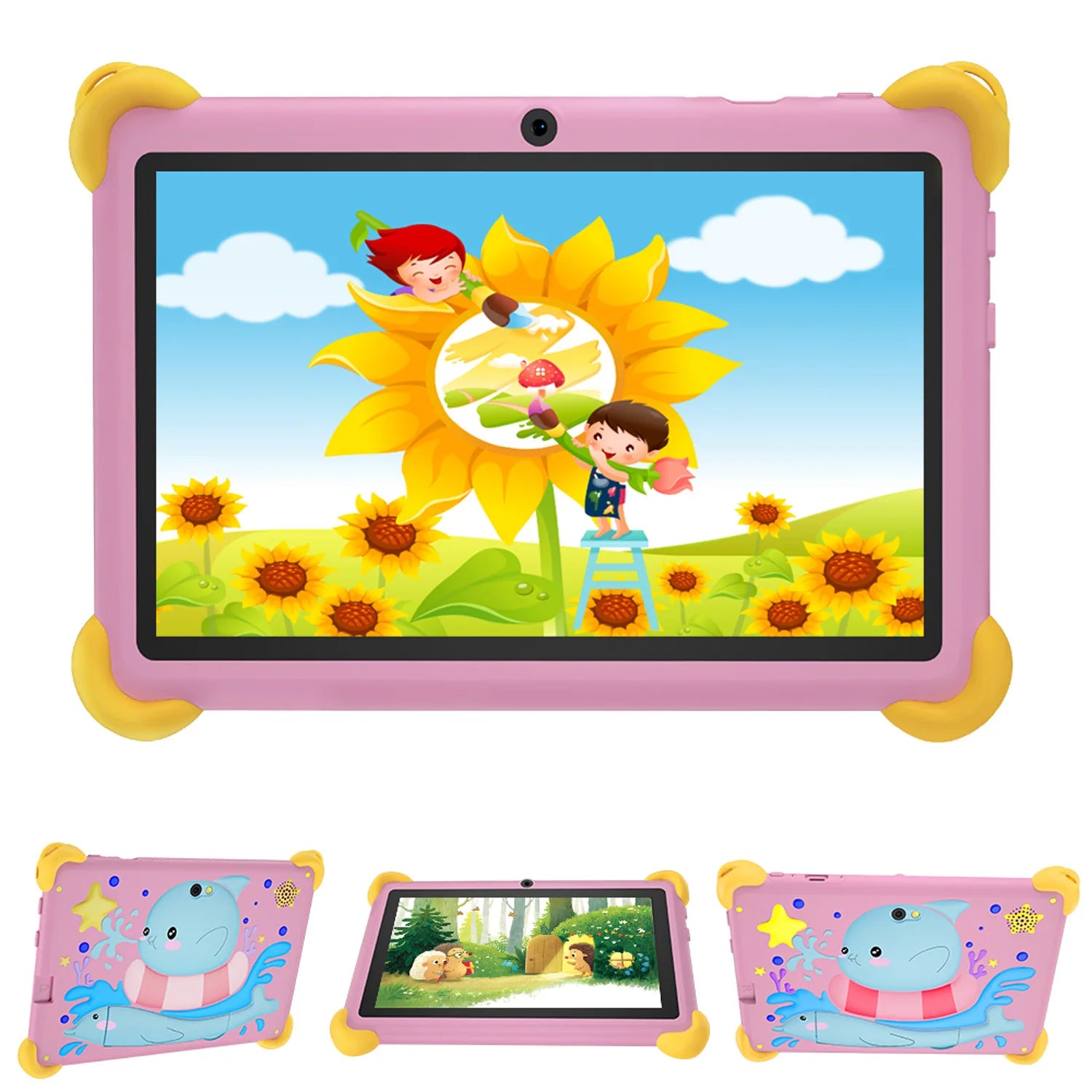 7 Inch 5G Kids' tablets Android Learning Games Pad Kids-Proof protective Case Tablet Quad Core 4GB+64GB ROM Children's best Gift