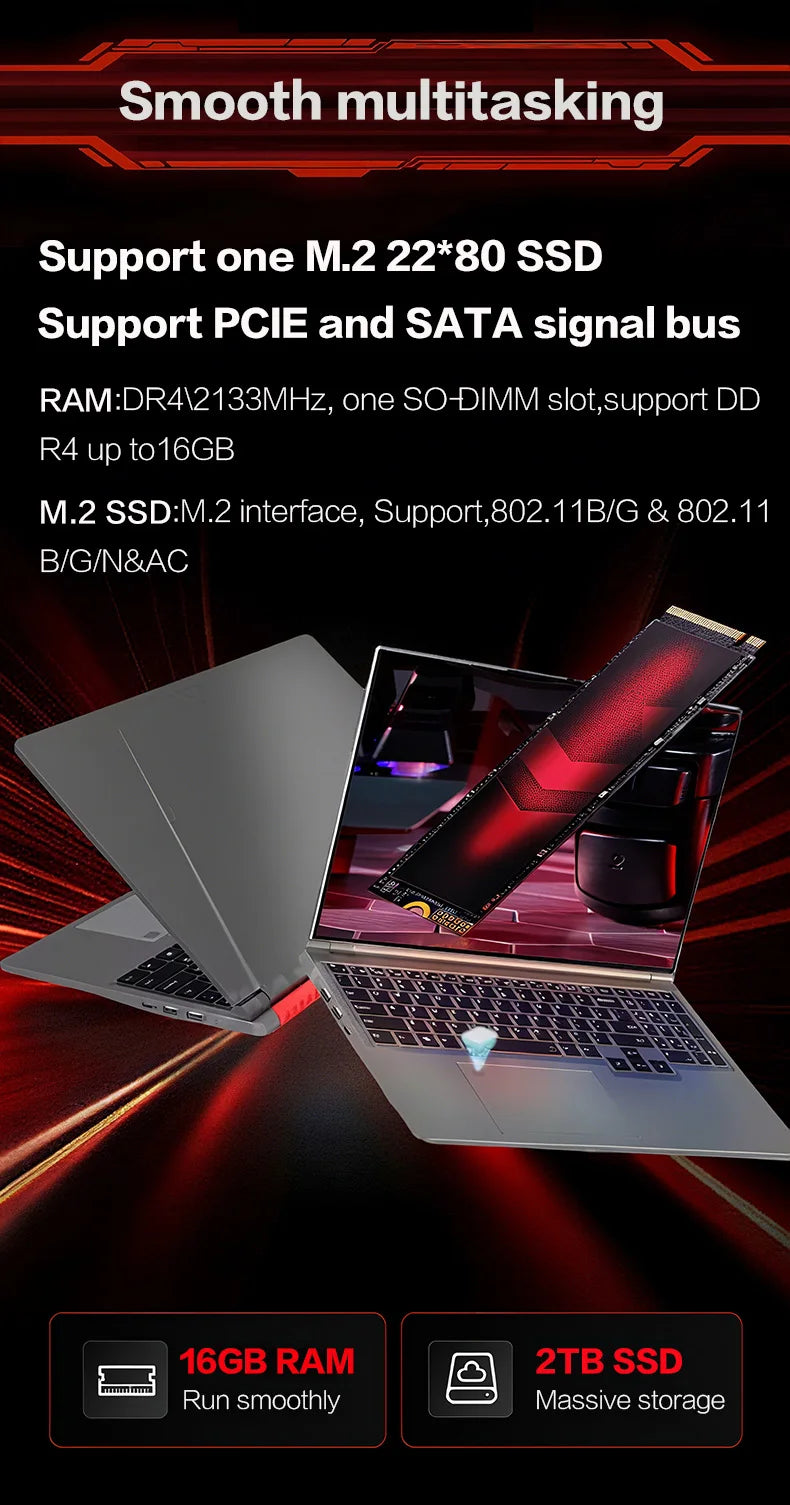 ACEKAMAS 16" Gaming Laptop intel Core i7-6700HQ GTX 1060 IPS 1920*1200 Notebook Gamer 16GB DDR4 1TB SSD Windows 11 Pro Laptop PC