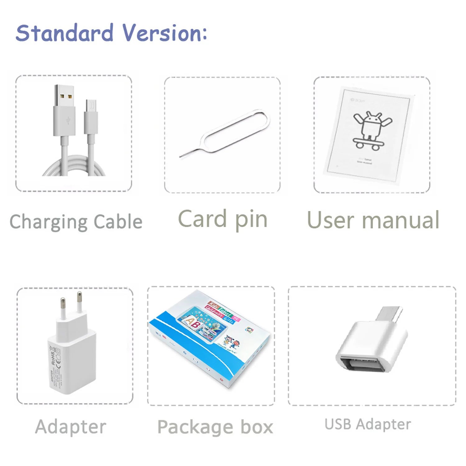 7 Inch 5G Kids' tablets Android Learning Games Pad Kids-Proof protective Case Tablet Quad Core 4GB+64GB ROM Children's best Gift