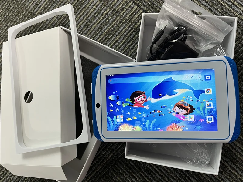 NEW 7 INCH E98 Android 10.0 KID Gift Tablet PC 1GBRAM +16G ROM  With Silicon Bracket Case Dual Camera WIFI